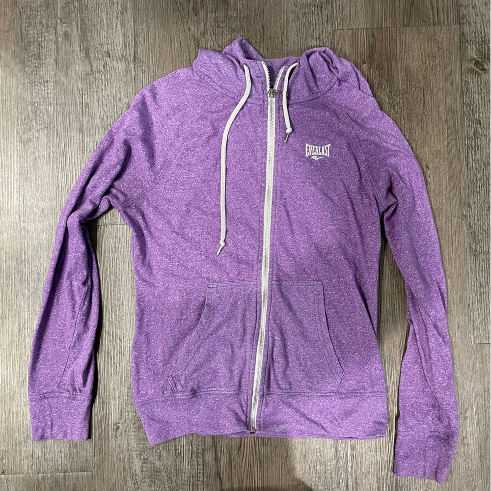 Everlast Lavender Lightweight Full-Zip Workout Hoodie